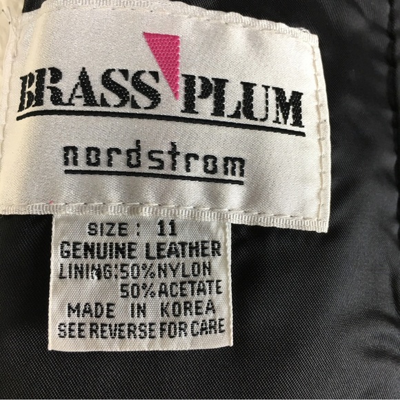 Brass Plum Nordstrom Women's Genuine Leather Skirt Knee Length Size 11 - Picture 2 of 15